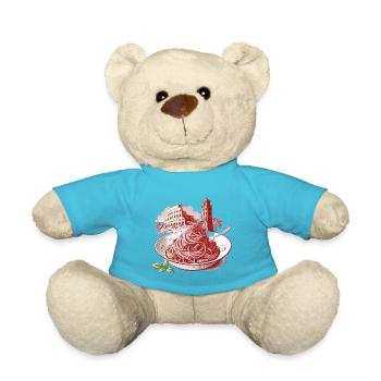 Roman pasta meets landmarks - Teddy Bear - atoll blue - Front