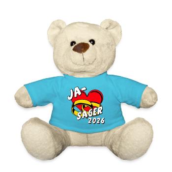 Junggesellenabschied,JGA Bräutigam - Ja Sager 2026 - Teddy - Atollblau - Vorne