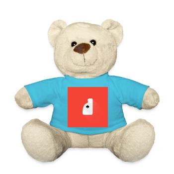 Play your hand – Minimal Card Design - Teddy Bear - atoll blue - Front