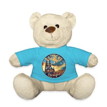 Discover Cultural Charms of Cologne In Germany - Teddy Bear - atoll blue - Front
