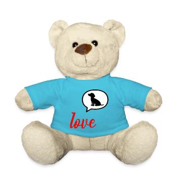 Liebeserklärung Hund - Teddy - Atollblau - Vorne