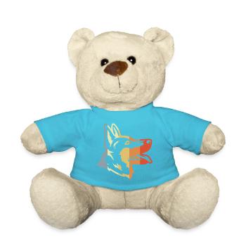 Vintage German Shepherd - Teddy Bear - atoll blue - Front