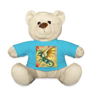 dragon - Teddy Bear - atoll blue - Front