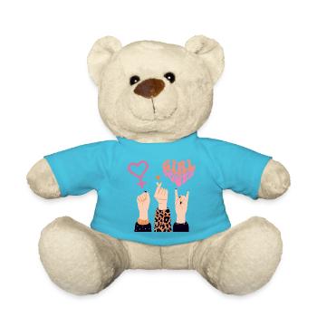 GIRL POWER, SŒURS, AMOUR & ROCK ON ! 💪❤️♀️ - Nounours - bleu outremer - Devant