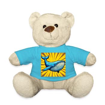 whale - Teddy Bear - atoll blue - Front