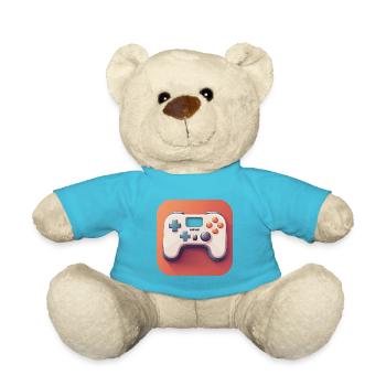 Video game controller design - Teddy Bear - atoll blue - Front