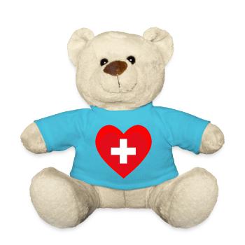Schweiz Herz – Liebe zur Schweiz - Nounours - bleu outremer - Devant