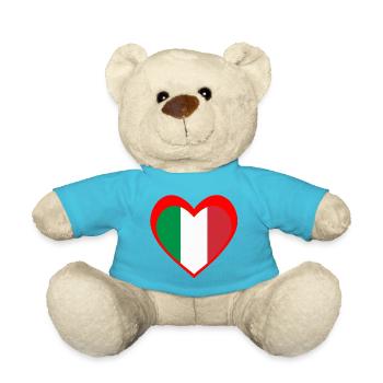 Italia Cuore – Amore per l'Italia - Teddy Bear - atoll blue - Front