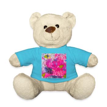 GRAFFITI LOVE - statement styles I chrart2wear - Teddy - Atollblau - Vorne