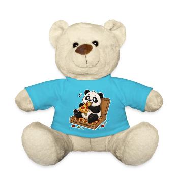 Kawaii Panda Pizza Parade - Teddy - Atollblau - Vorne