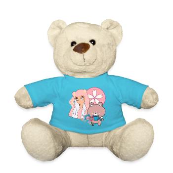 Kawaii Bear & Heure du thé inclusif - Nounours - bleu outremer - Devant