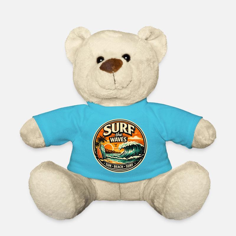 Surfer les vagues - Nounours - bleu outremer