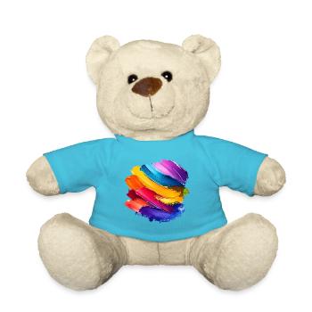 Coup de pinceau arc-en-ciel - Nounours - bleu outremer - Devant