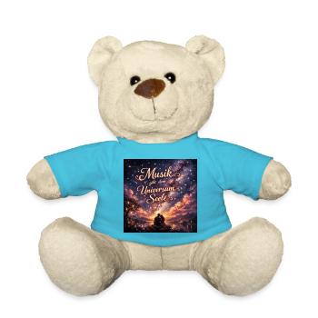 Musik gibt dem Universum Seele - Musiker Romantik - Teddy - Atollblau - Vorne
