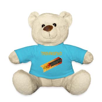 Lustiger Computer-Spruch Büro Geschenkidee - Teddy - Atollblau - Vorne