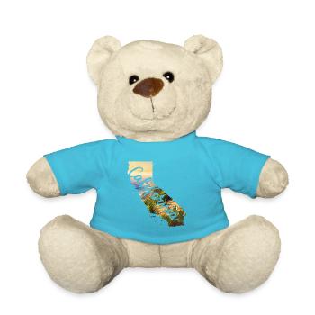 Watercolor Map California - Teddy Bear - atoll blue - Front