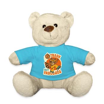 Müll, aber fabelhafter Retro-Waschbär-Disco-Aufkleber - Teddy - Atollblau - Vorne
