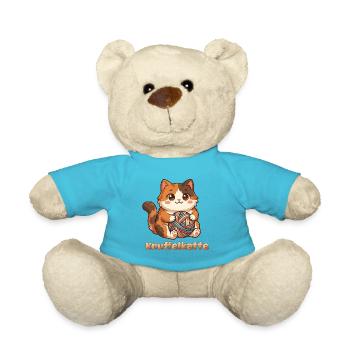 Plattdüütsch Edition: Knuffelkatte - Teddy - Atollblau - Vorne