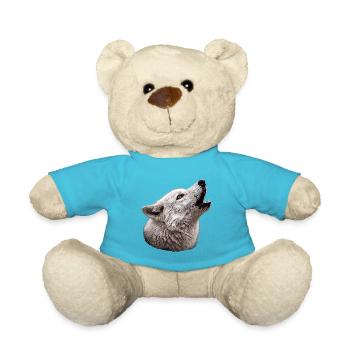 Conception de la tête Wolfsruf - Nounours - bleu outremer - Devant