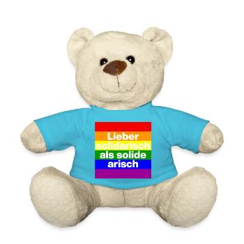 LIEBER SOLIDARISCH ALS SOLIDE ARISH, NO NZS - Teddy - Atollblau - Vorne