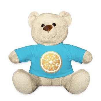 Zitrone Sommer Gold Zitrusfrucht Luxus Dolce Vita - Teddy - Atollblau - Vorne