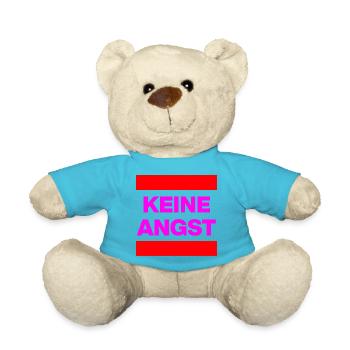 KEINE ANGST NIE WIEDER IST JETZT PINK NO NZS & AFD - Teddy - Atollblau - Vorne