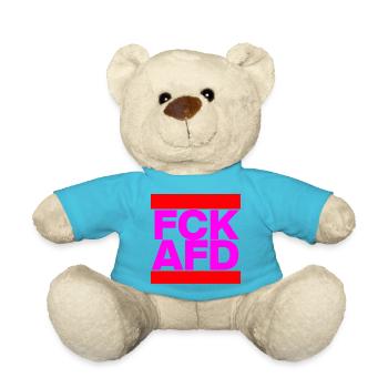 FCK AFD, NIE WIEDER IST JETZT, PAS DE NZS, PAS D’AFD PINK - Nounours - bleu outremer - Devant