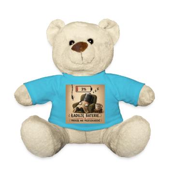 Charging Battery Please Do Not Disturb - Teddy Bear - atoll blue - Front