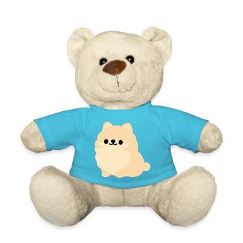 Pastell-Pomeranien-Welpe - Teddy - Atollblau - Vorne