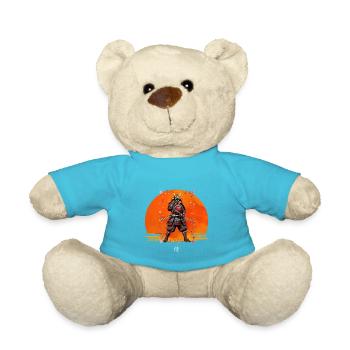 Samurai-Wächter in purpurroter Rüstung - Teddy - Atollblau - Vorne