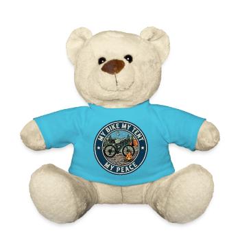 Mein Fahrrad Mein Zelt Mein Frieden Bikepacking - Teddy - Atollblau - Vorne