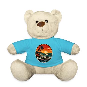 Emblème rétro Ocean Breeze Vintage Coastal Graphic - Nounours - bleu outremer - Devant