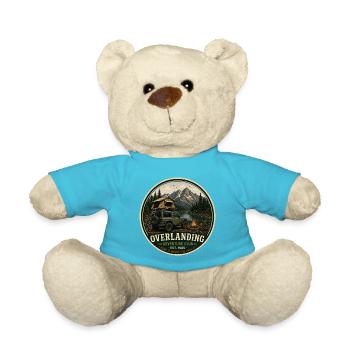 Overlanding Vintage Adventure Graphic - Teddy Bear - atoll blue - Front