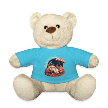 Out Of Office On Mars – Vacation in Space - Teddy Bear - atoll blue - Front