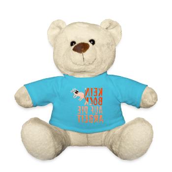 Funny mirror writing "Kein Bock auf die Arbeit" - Teddy Bear - atoll blue - Front
