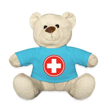 Medizinische Notfallversorgung des Roten Ersten Hilfe-Kreuzes - Teddy - Atollblau - Vorne