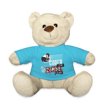 Coder by day Zombie by night - Programmiererin - Teddy - Atollblau - Vorne