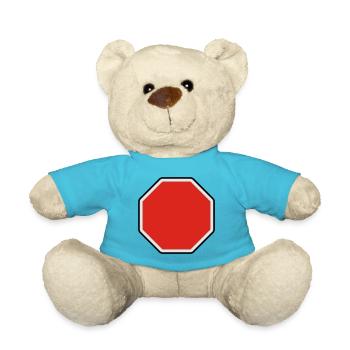 verkehrsschild - für eigenen text - Nounours - bleu outremer - Devant