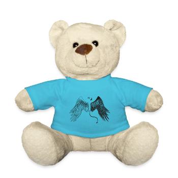 Which One Will Guide Me Today – Angel Demon Devil - Teddy Bear - atoll blue - Front