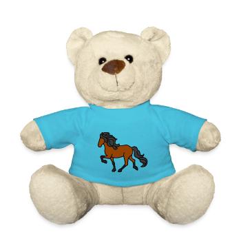 Icelandic horse, browner, lighter - Teddy Bear - atoll blue - Front