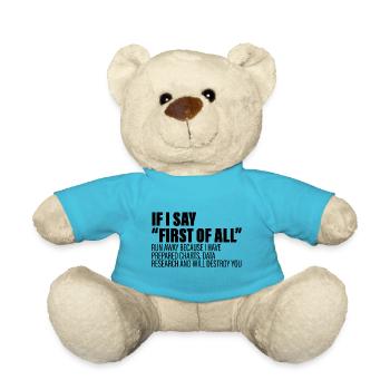 If I say first of all, run away 4 - Teddy Bear - atoll blue - Front