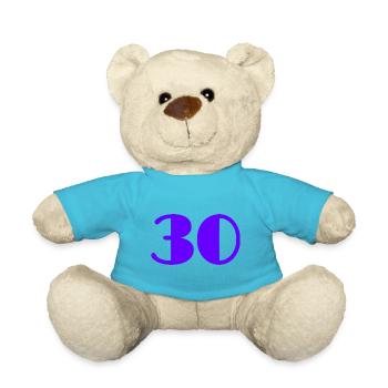30 YEARS. 30. 30th ANNIVERSARY. 30 YEARS ANNIVERSARY - Teddy Bear - atoll blue - Front