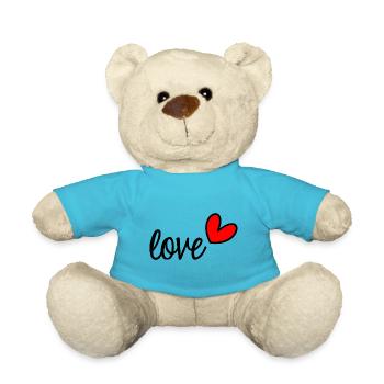 MAMA. MUTTERTAG. SCHÖNEN MUTTERTAG. ICH LIEBE DICH - Teddy - Atollblau - Vorne