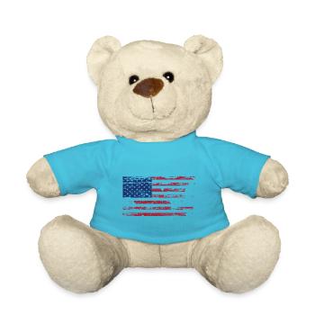 Drapeau USA USA Grunge Vintage Oldschool - Nounours - bleu outremer - Devant
