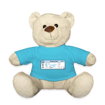 Flugticket - Boarding Pass - Teddy - Atollblau - Vorne
