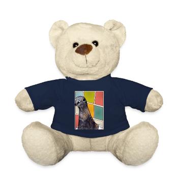 Gustav city dove cute dove - Teddy Bear - french navy - Front