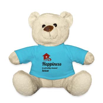 Cleaning funny saying Housewife husband Joke Gift - Teddy Bear - atoll blue - Front