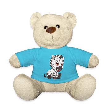 Baby zebra - Teddy Bear - atoll blue - Front