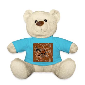 Animal painting - Teddy Bear - atoll blue - Front