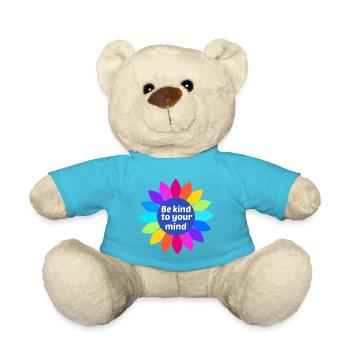 Be kind to your mind - Teddy Bear - atoll blue - Front